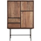 DTP Home Cupboard Metropole low, 3 doors, 2 drawers,150x100x40 cm, recycled teakwood