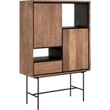 24Designs Metropole Boekenkast Laag – B100 X D40 X H150 Cm - Teakhout