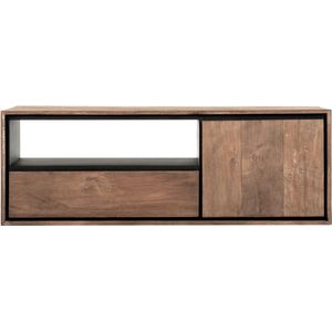 24Designs Metropole Hangend TV-Meubel Klein - B115 X H40 Cm - Teakhout