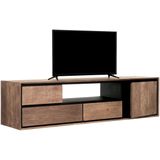 DTP Home Hanging TV stand Metropole medium, 1 door, 3 drawers, open rack,40x155x40 cm, recycled t...