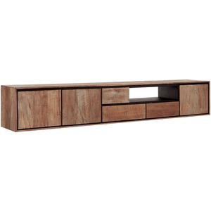 24Designs Metropole Hangend TV-Meubel XL - B235 X H40 Cm - Teakhout