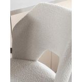 MUST Living Counter chair Bloom,100x54x57 cm, bouclé natural, seat height 65 cm