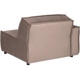 MUST Living Sofa element Rally 1 arm left,76x110x92 cm, velvet taupe