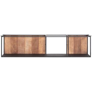 DTP Home TV wall element hanging rack Cosmo,43x180x40 cm, recycled teakwood