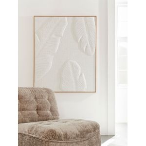 MUST Living Wall Panel Indian Banana Leaf,127x102x4 cm, white jute