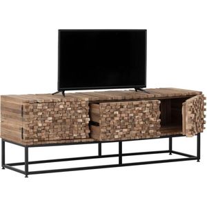MUST Living TV stand Sticks, 2 doors and 1 drawer,50x145x40 cm, teakwood