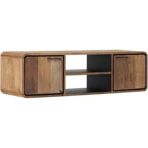 TV-rek HWC-L33, TV-tafel TV-tafel lowboard TV-meubel ladekast, hout