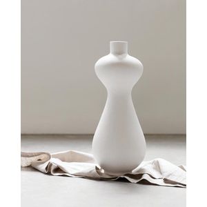 MUST Living Vase Lady,45xØ18 cm, fiber cement white painted