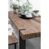 DTP Home Dining table Beam,78x250x100 cm, 8 cm recycled teakwood top