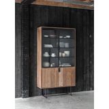 DTP Home Showcase Odeon No.2 high, 2x2 doors,220x120x40 cm, recycled teakwood