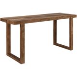 DTP Home Console / Writing desk Icon,76x150x50 cm, 6 cm top with split, recycled teakwood