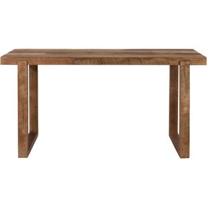 DTP Home Console / Writing desk Icon,76x150x50 cm, 6 cm top with split, recycled teakwood