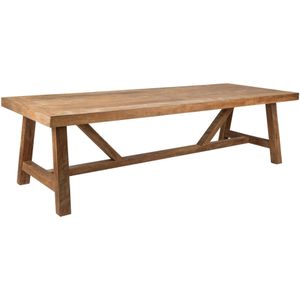 DTP Home Dining table Monastery rectangular,78x280x100 cm, 8 cm top with envelope, recycled teakwood