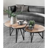 DTP Home Coffee table Odeon round large,35x�80 cm, recycled teakwood