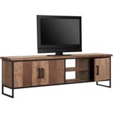 DTP Home TV stand Beam No.2 medium, 3 doors, 2 open racks,55x180x40 cm, recycled teakwood