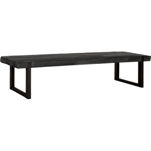 DTP Home Coffee table Beam rectangular BLACK,35x150x50 cm, 6 cm recycled teakwood top