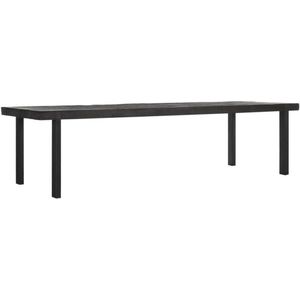 DTP Home Dining table Beam BLACK,78x300x100 cm, 8 cm recycled teakwood top