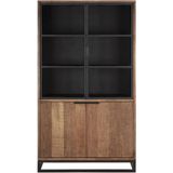 DTP Home Showcase Cosmo No.2 small, 2x2 doors,215x120x45 cm, recycled teakwood