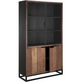 DTP Home Showcase Cosmo No.2 small, 2x2 doors,215x120x45 cm, recycled teakwood