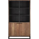 DTP Home Showcase Cosmo No.2 small, 2x2 doors,215x120x45 cm, recycled teakwood