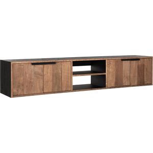 DTP Home Hanging TV stand Cosmo No.1 large, 4 doors, 2 open racks,40x205x40 cm, recycled teakwood