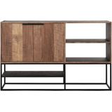 DTP Home Dresser Cosmo No.1 small, 2 doors, 2 open racks,100x160x40 cm, recycled teakwood