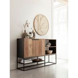 DTP Home Dresser Cosmo No.1 small, 2 doors, 2 open racks,100x160x40 cm, recycled teakwood