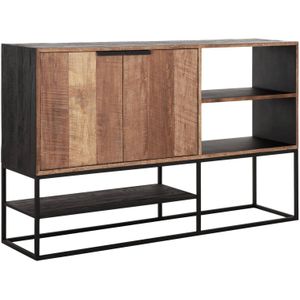 DTP Home Dresser Cosmo No.1 small, 2 doors, 2 open racks,100x160x40 cm, recycled teakwood