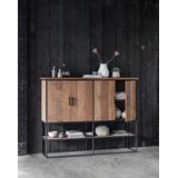 DTP Home Cabinet Beam large, 4 doors, open rack,140x180x40 cm, recycled teakwood