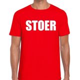 Stoer fun t-shirt rood voor heren