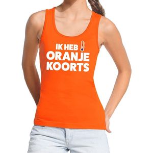 Bellatio Decorations - Oranje Koorts - Tanktop - Oranje - Mouwloos Shirt voor Dames