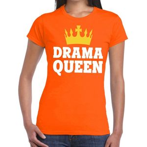 Oranje Drama Queen t- shirt - Shirt voor dames - Koningsdag kleding