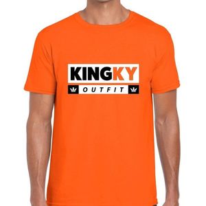 Oranje Kingky outfit t- shirt - Shirt voor heren - Koningsdag kleding