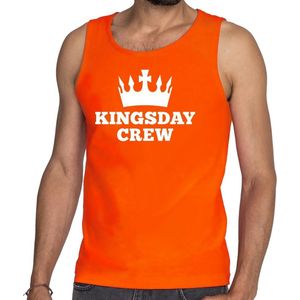 Bellatio Decorations - Kingsday Crew - Mouwloos Shirt - Oranje - 100% Katoen