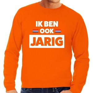 Oranje Ik ben ook jarig sweater - Trui voor heren - Koningsdag kleding S