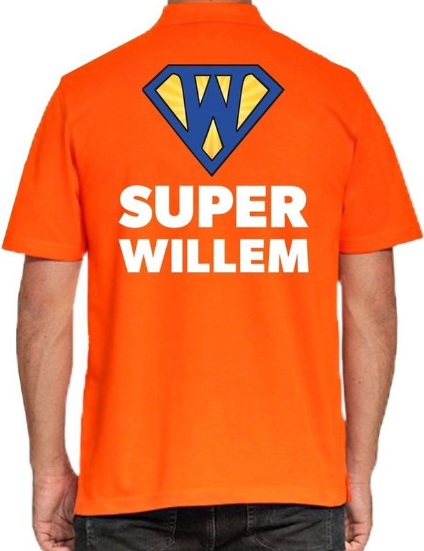 Koningsdag polo t-shirt Super Willem voor heren