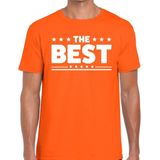 The Best tekst t-shirt oranje heren - heren shirt The Best - oranje kleding