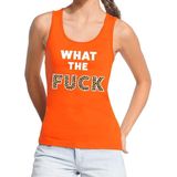 Bellatio Decorations - Tanktop - Oranje - Tijgerprint - Mouwloos Shirt