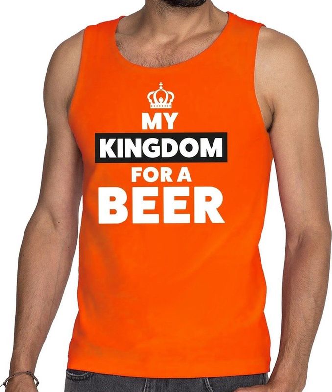 Bellatio Decorations - Tanktop - Oranje - Katoen