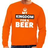 Oranje My Kingdom for a beer sweater - Trui voor heren - Koningsdag kleding