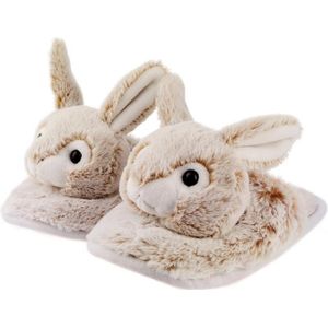 Dieren konijn/haas instap sloffen/pantoffels kinderen  - Wit - Maat 28-31