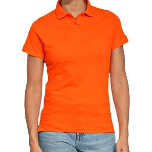 Bellatio Decorations - Poloshirt - Oranje - Door tot het maximale - Voor Dames