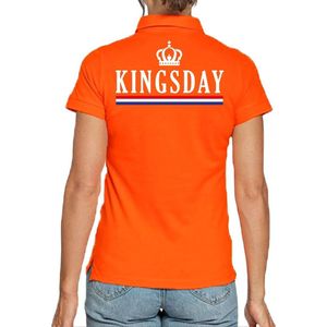 Koningsdag poloshirt polo t-shirt Kingsday oranje voor dames - Koningsdag kleding shirts