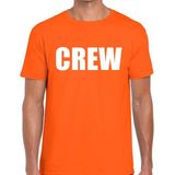 Crew tekst t-shirt oranje heren