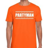 Bellatio Decorations - Partyman T-shirt - Oranje - Katoen