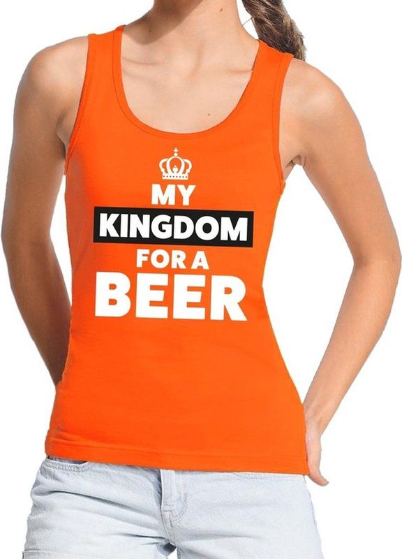 Bellatio Decorations - Tanktop - Oranje - Katoen