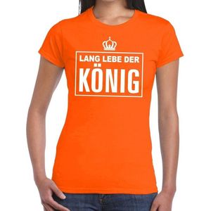 Oranje Lang lebe der Konig Duits t-shirt dames