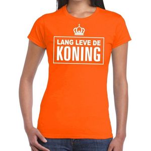 Oranje Lang leve de Koning t-shirt dames