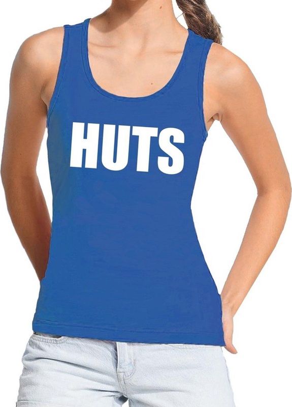HUTS - Tanktop - Blauw - Mouwloos Shirt - Dames