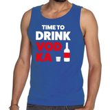 Time to drink Vodka tekst tanktop / mouwloos shirt blauw heren - heren singlet Time to drink Vodka S